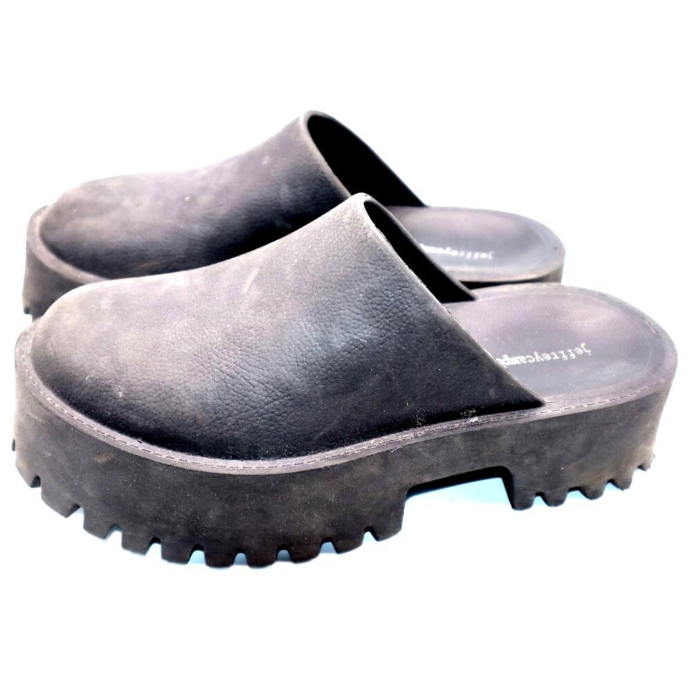 Jeffrey Campbell Black Platform Clogs Grunge Street Style Iconic Edgy Fashion